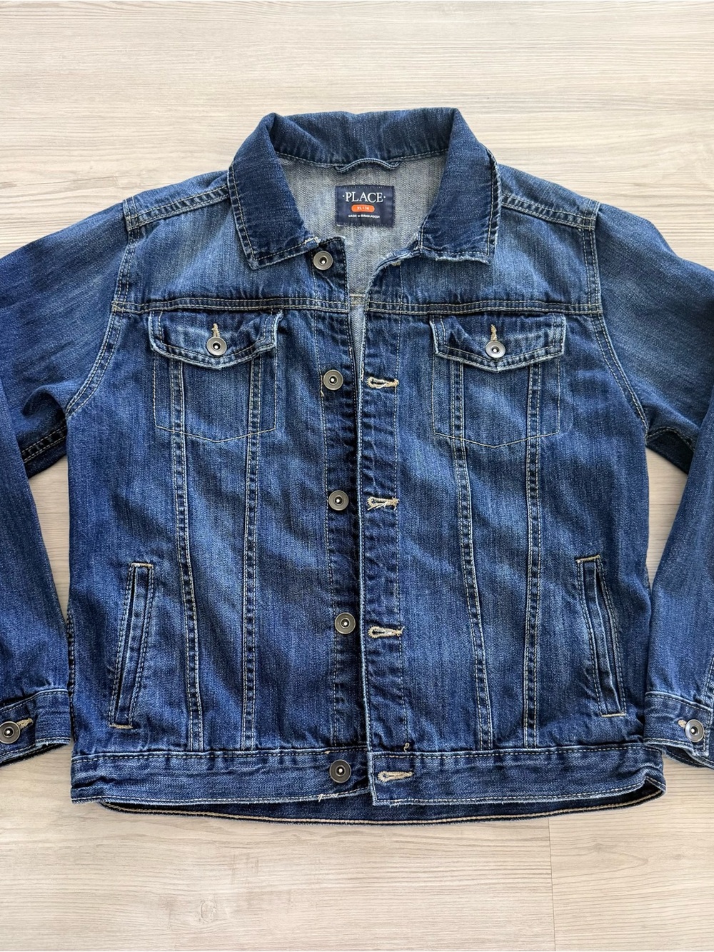 The Children's Place 100% Cotton Classic Denim Jacket Size XL 14 Boys